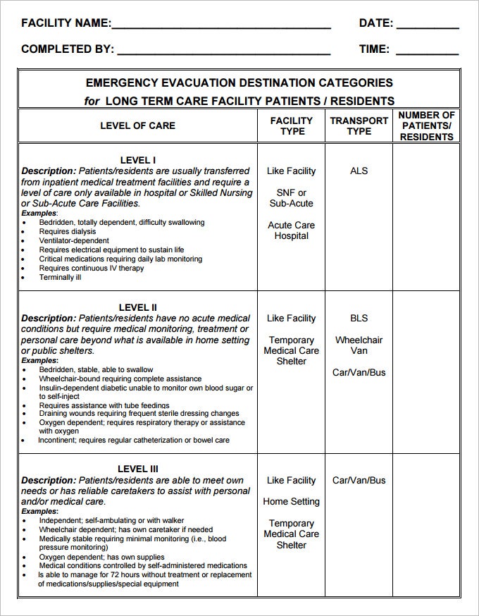 Detail Evacuation Procedure Template Nomer 20