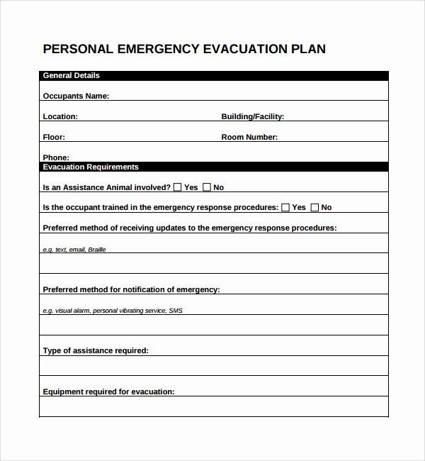 Detail Evacuation Procedure Template Nomer 8