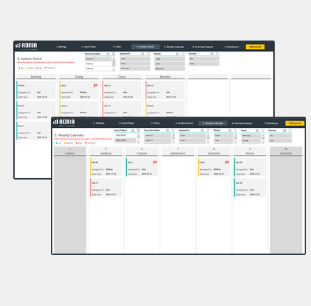 Event Planning Excel Template - KibrisPDR