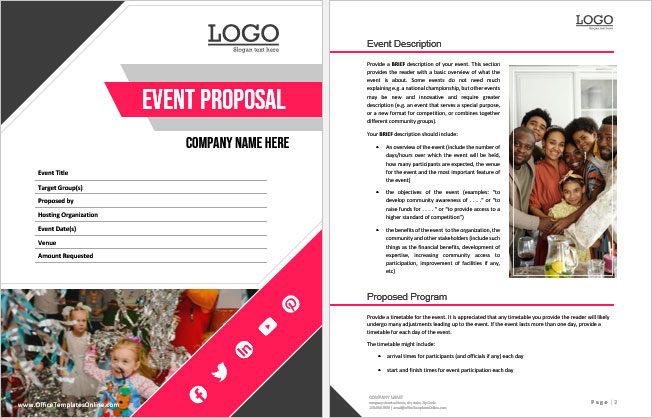 Detail Event Proposal Template Nomer 28