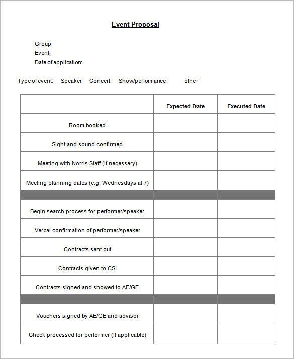 Detail Event Proposal Template Nomer 31