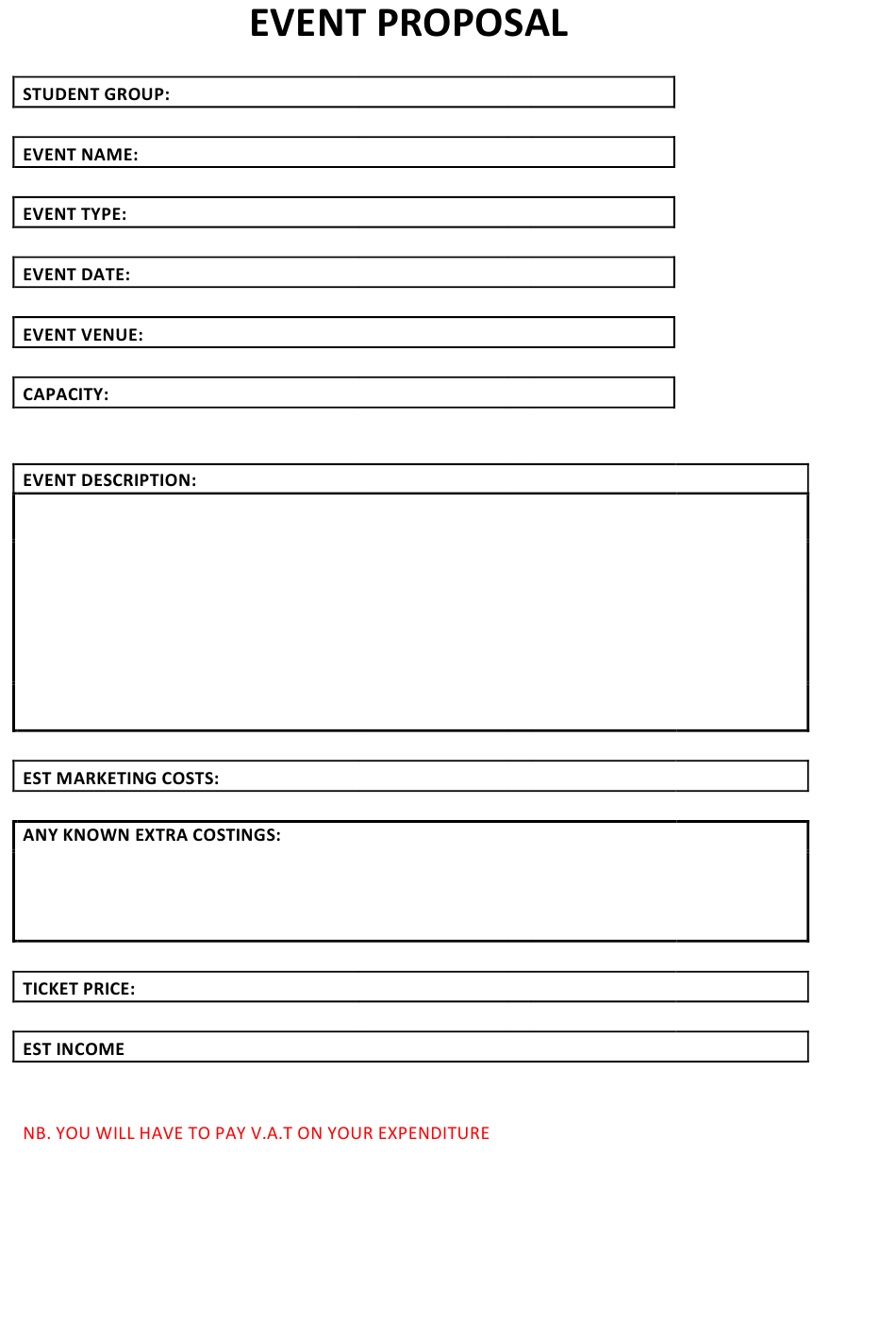 Detail Event Proposal Template Nomer 33