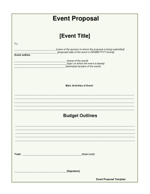 Detail Event Proposal Template Nomer 48