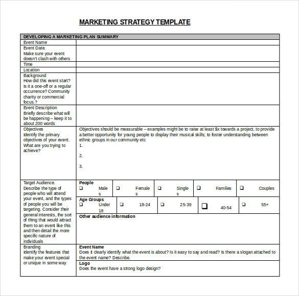 Detail Event Strategic Plan Template Nomer 30