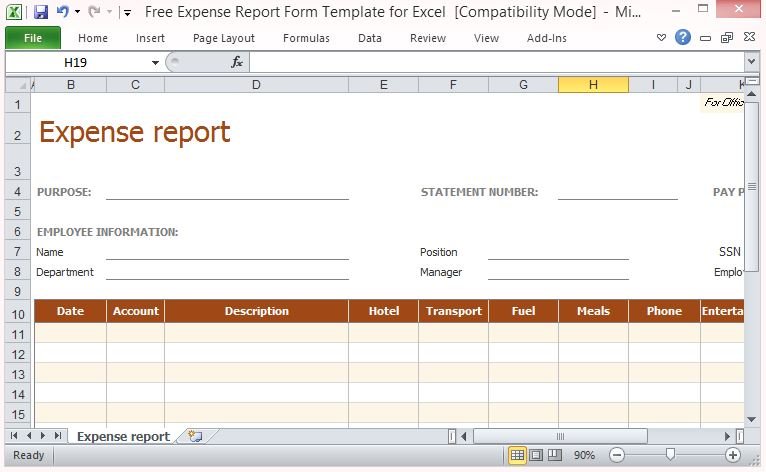 Detail Excel Business Travel Expense Template Nomer 38