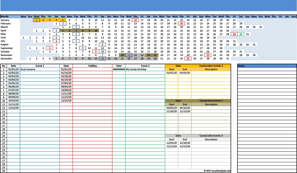 Detail Excel Calendar Template Nomer 21