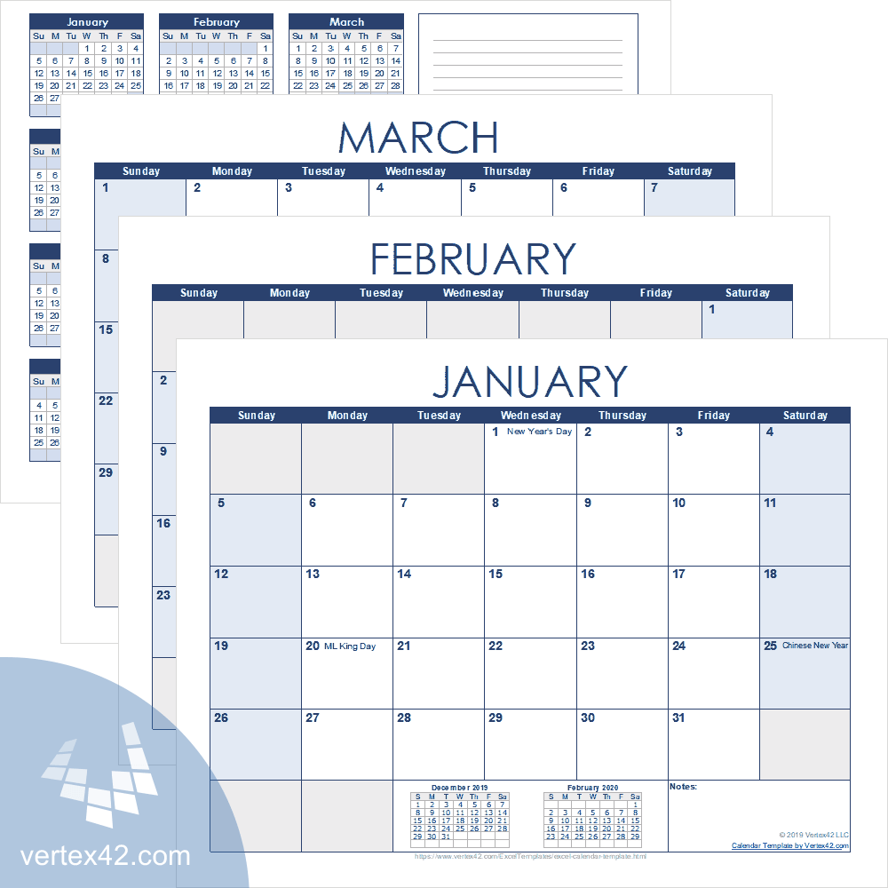 Detail Excel Calendar Template Nomer 30