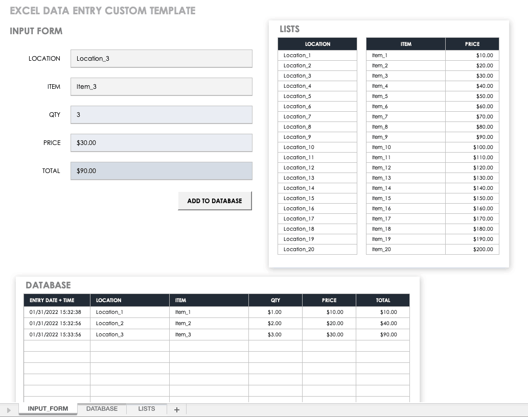 Detail Excel Data Entry Form Template Download Nomer 2