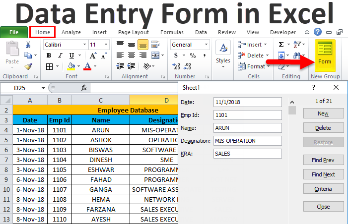 Detail Excel Data Entry Form Template Download Nomer 3