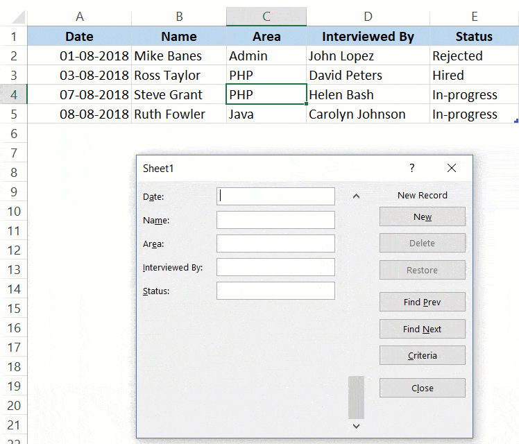 Detail Excel Data Entry Form Template Download Nomer 6