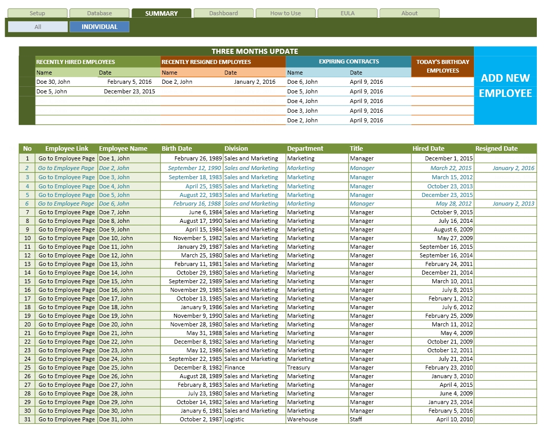 Detail Excel Database Template Nomer 14