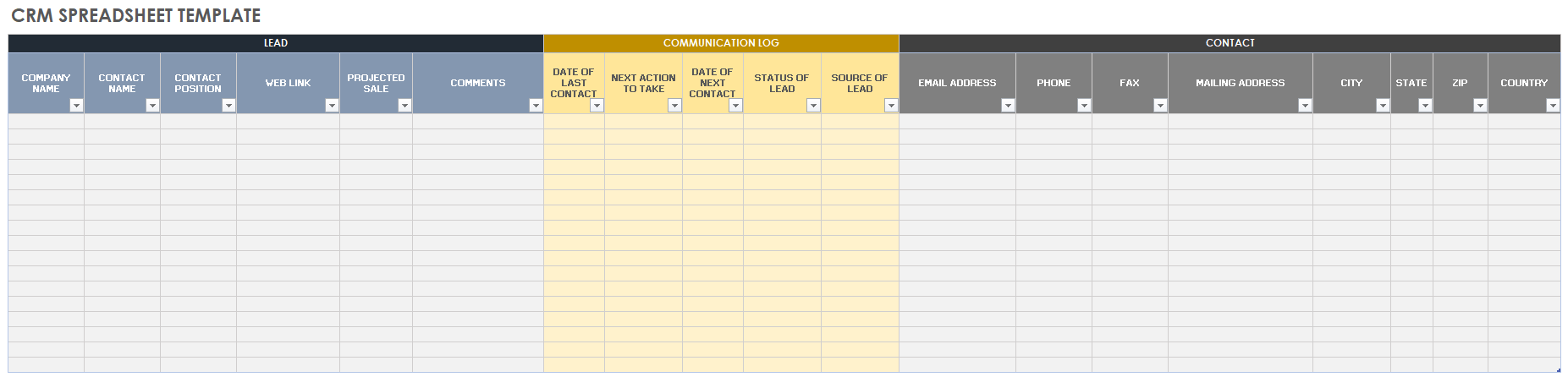 Detail Excel Database Template Nomer 21