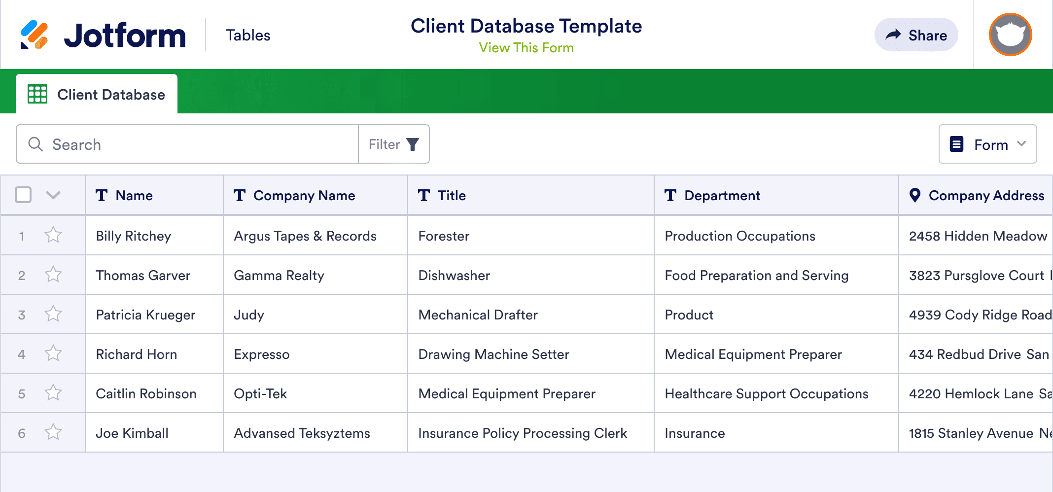 Detail Excel Database Template Nomer 27