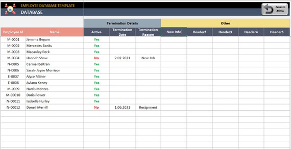 Detail Excel Database Template Nomer 30