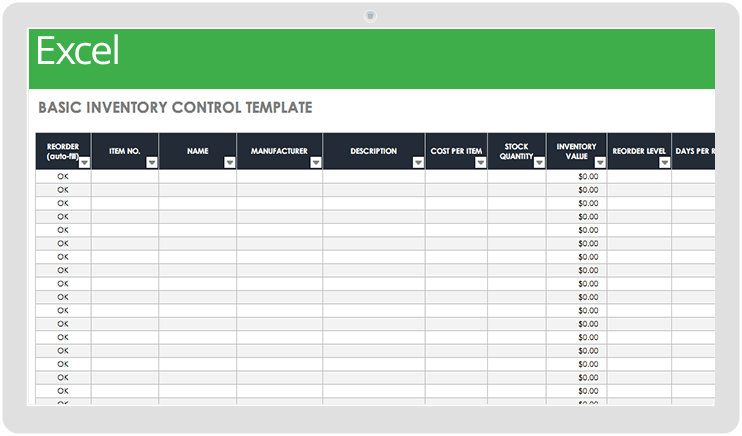 Detail Excel Erp Template Nomer 6