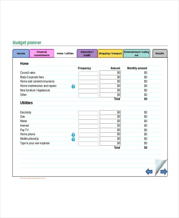 Detail Excel Financial Planner Template Nomer 34