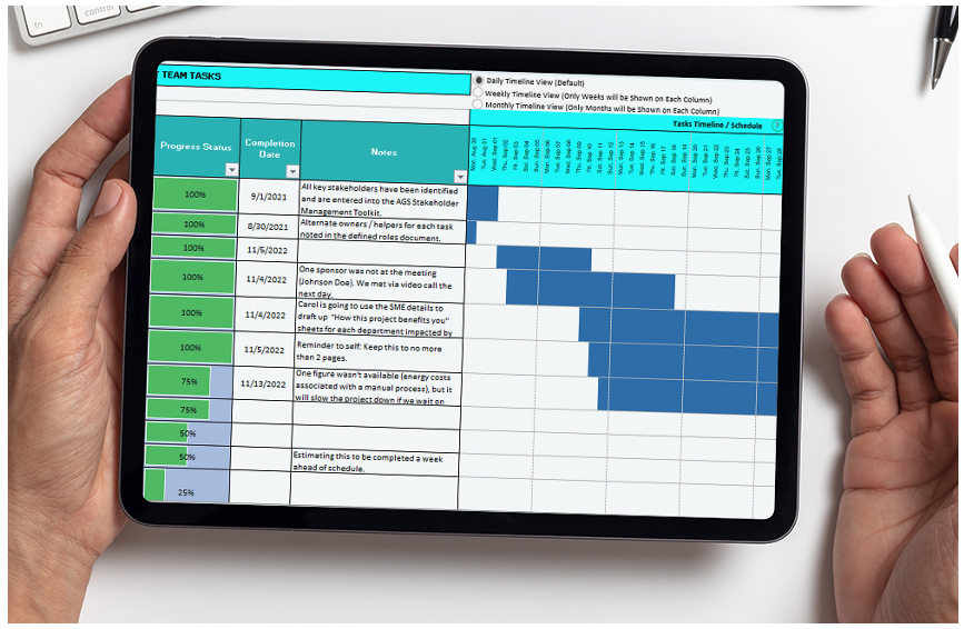 Detail Excel Gantt Chart Template With Dependencies Nomer 43