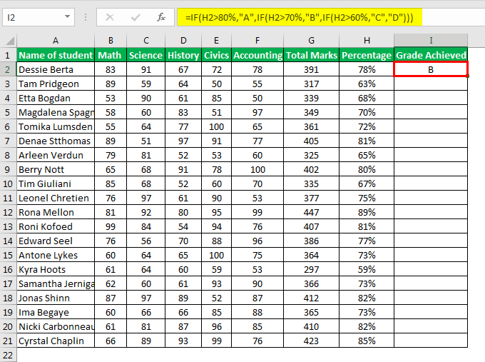 Detail Excel Grading Template Nomer 11