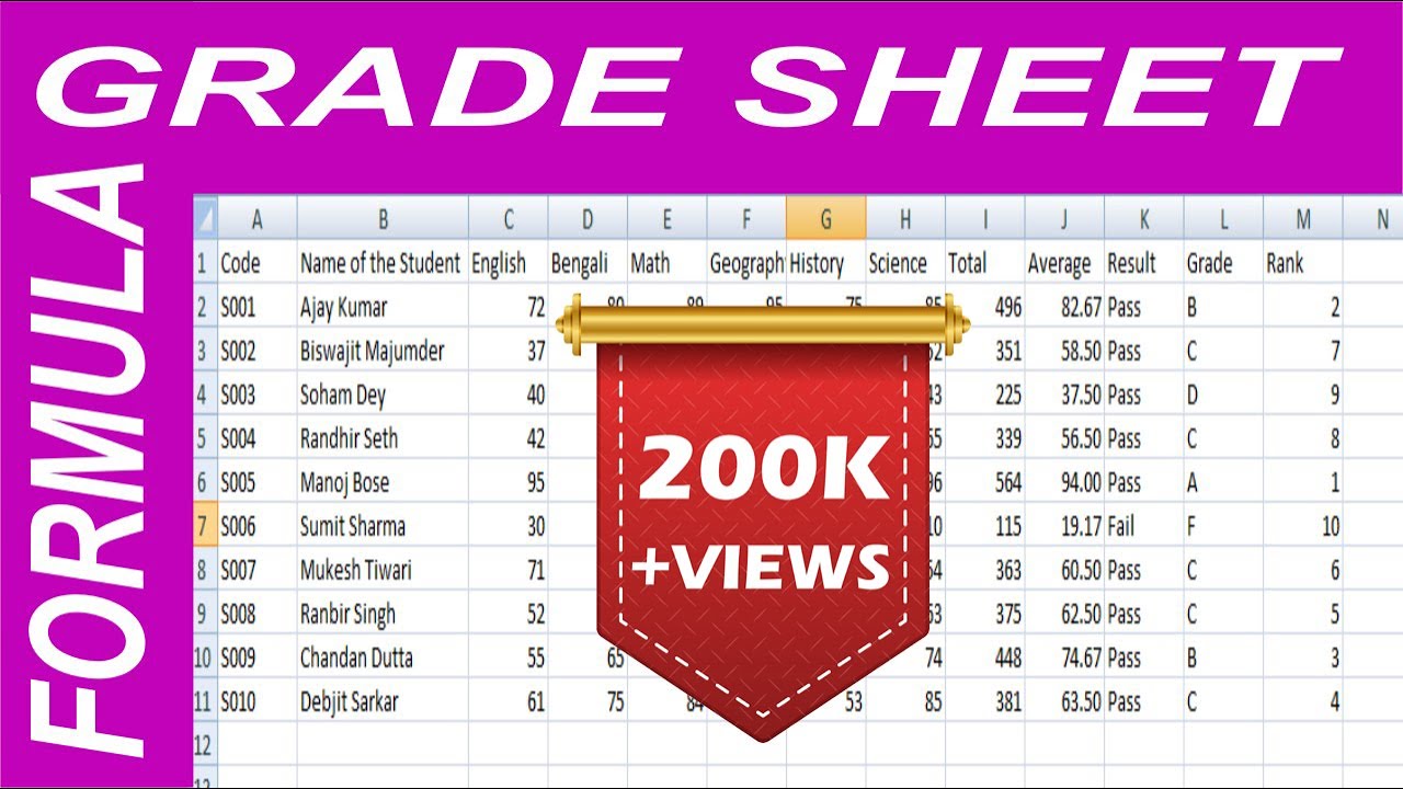 Detail Excel Grading Template Nomer 16