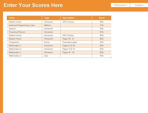 Detail Excel Grading Template Nomer 17