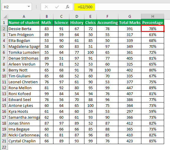 Detail Excel Grading Template Nomer 21