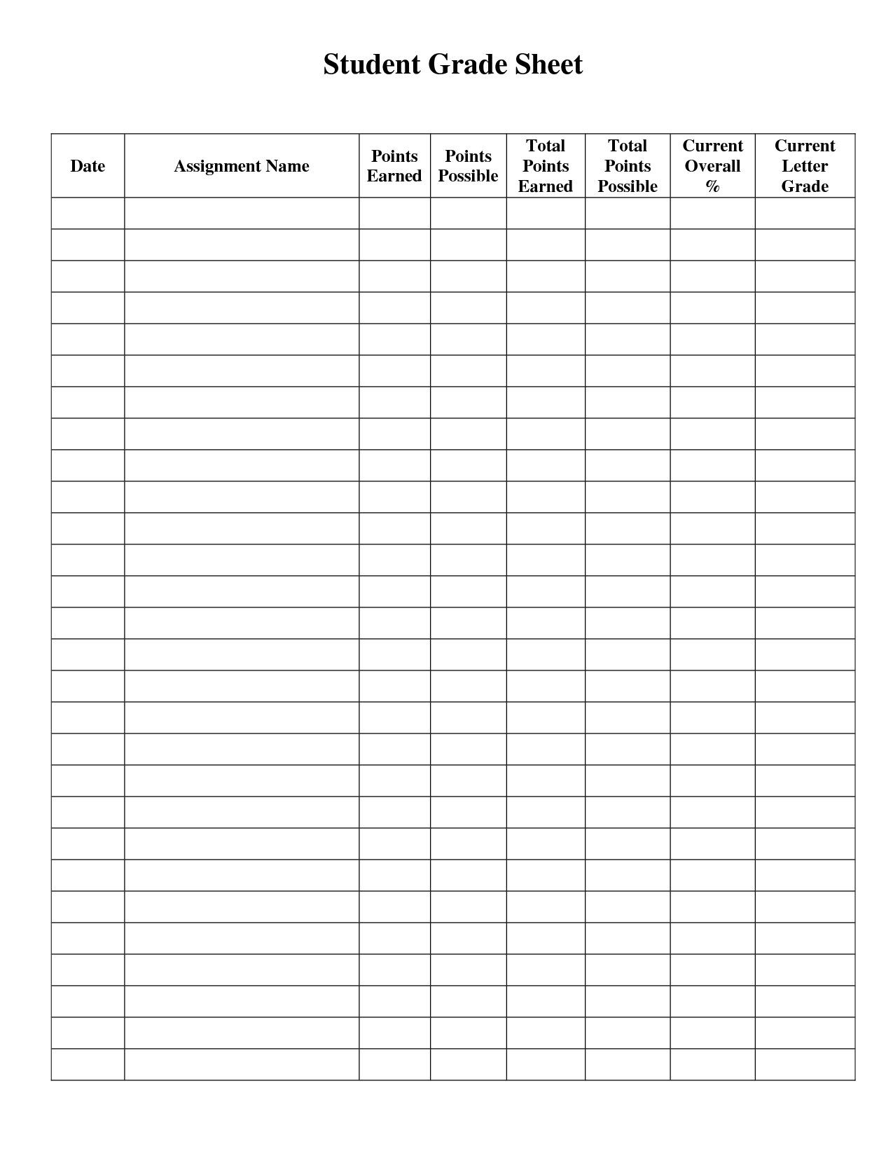 Detail Excel Grading Template Nomer 27