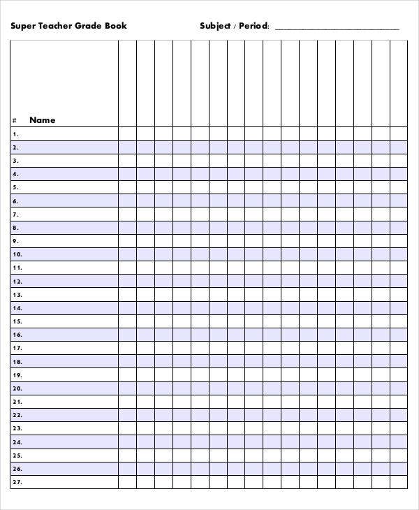 Detail Excel Grading Template Nomer 29