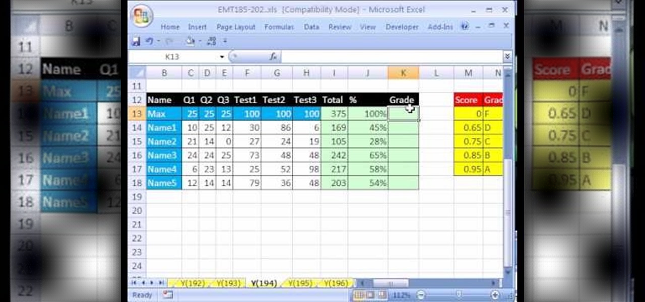 Detail Excel Grading Template Nomer 30