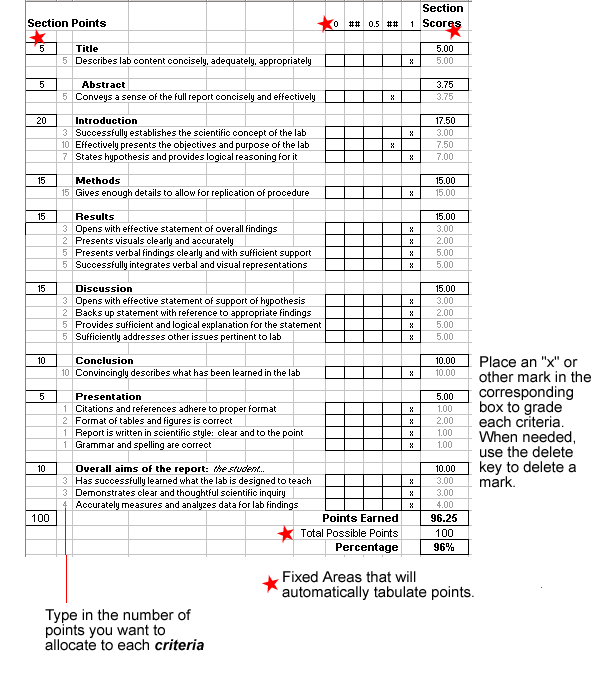 Detail Excel Grading Template Nomer 33