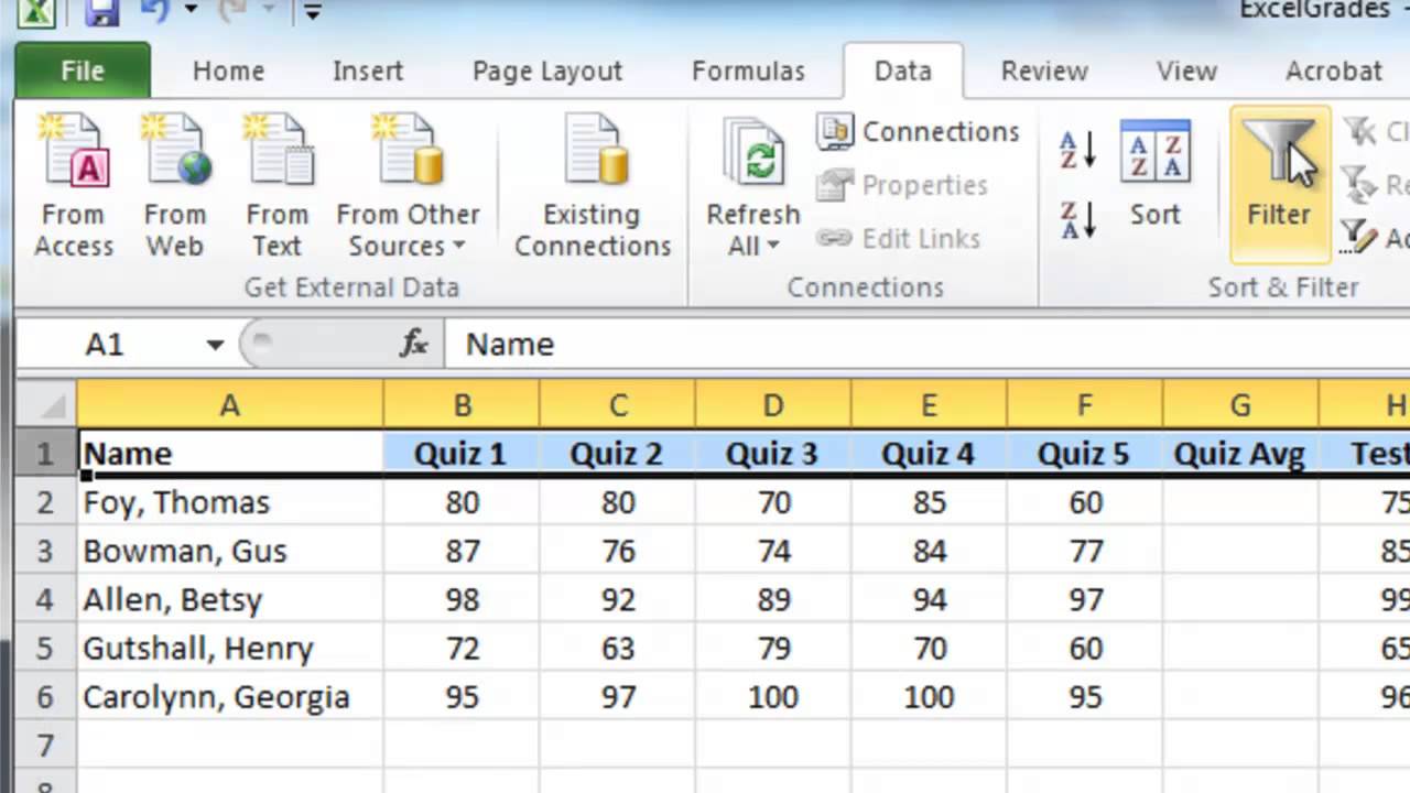 Detail Excel Grading Template Nomer 7