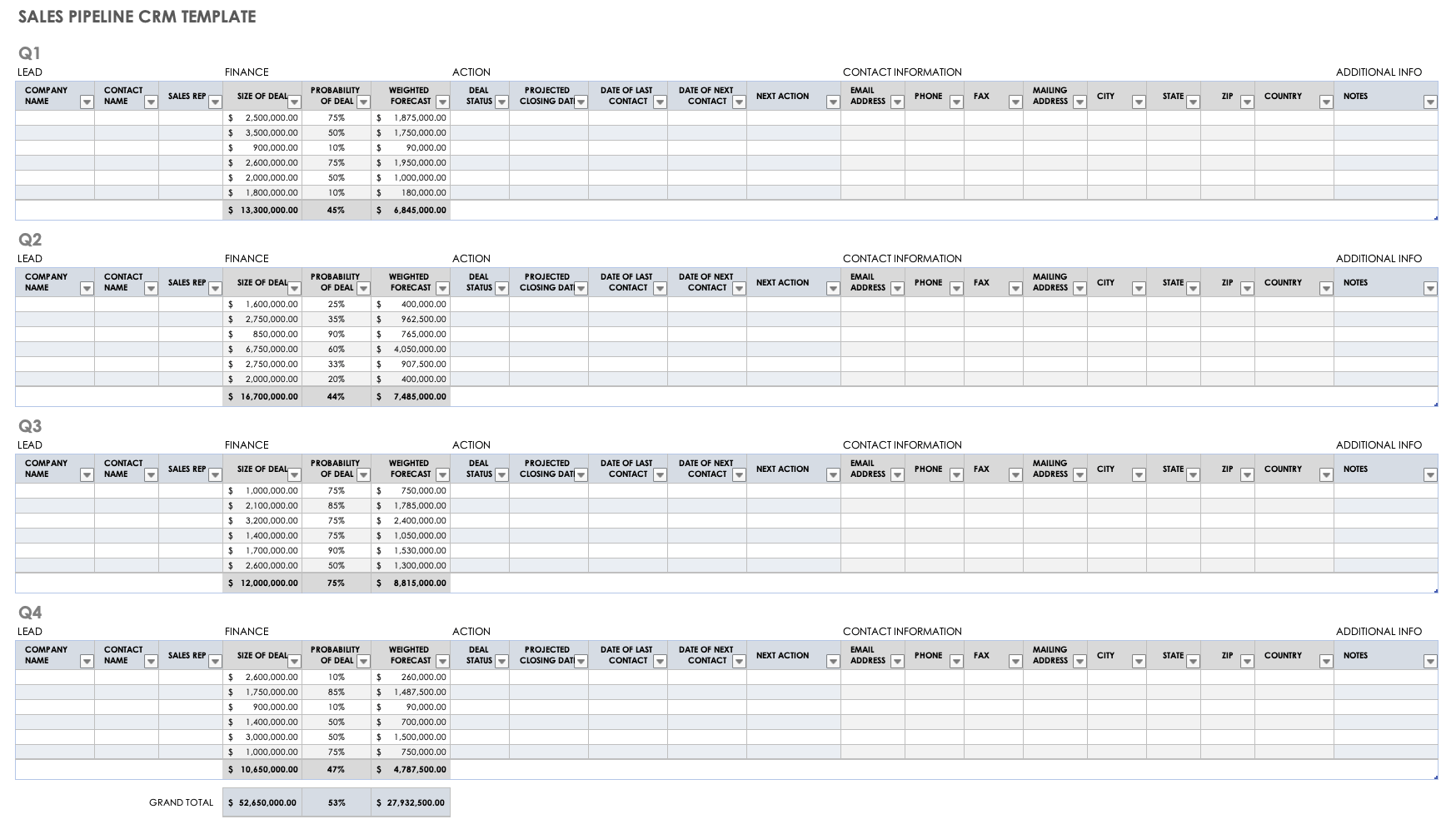Detail Excel Lead Tracking Template Nomer 12