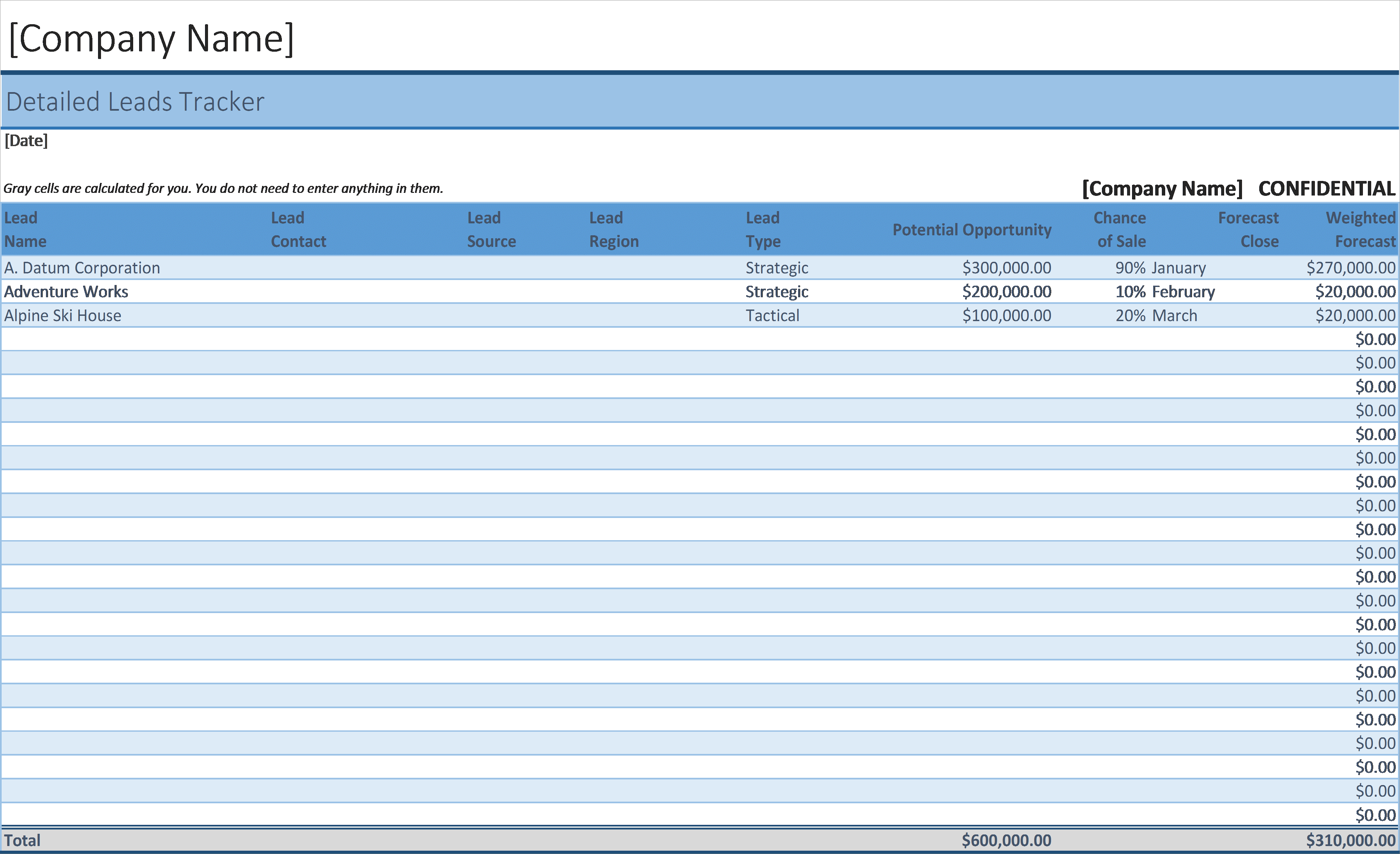 Detail Excel Lead Tracking Template Nomer 19