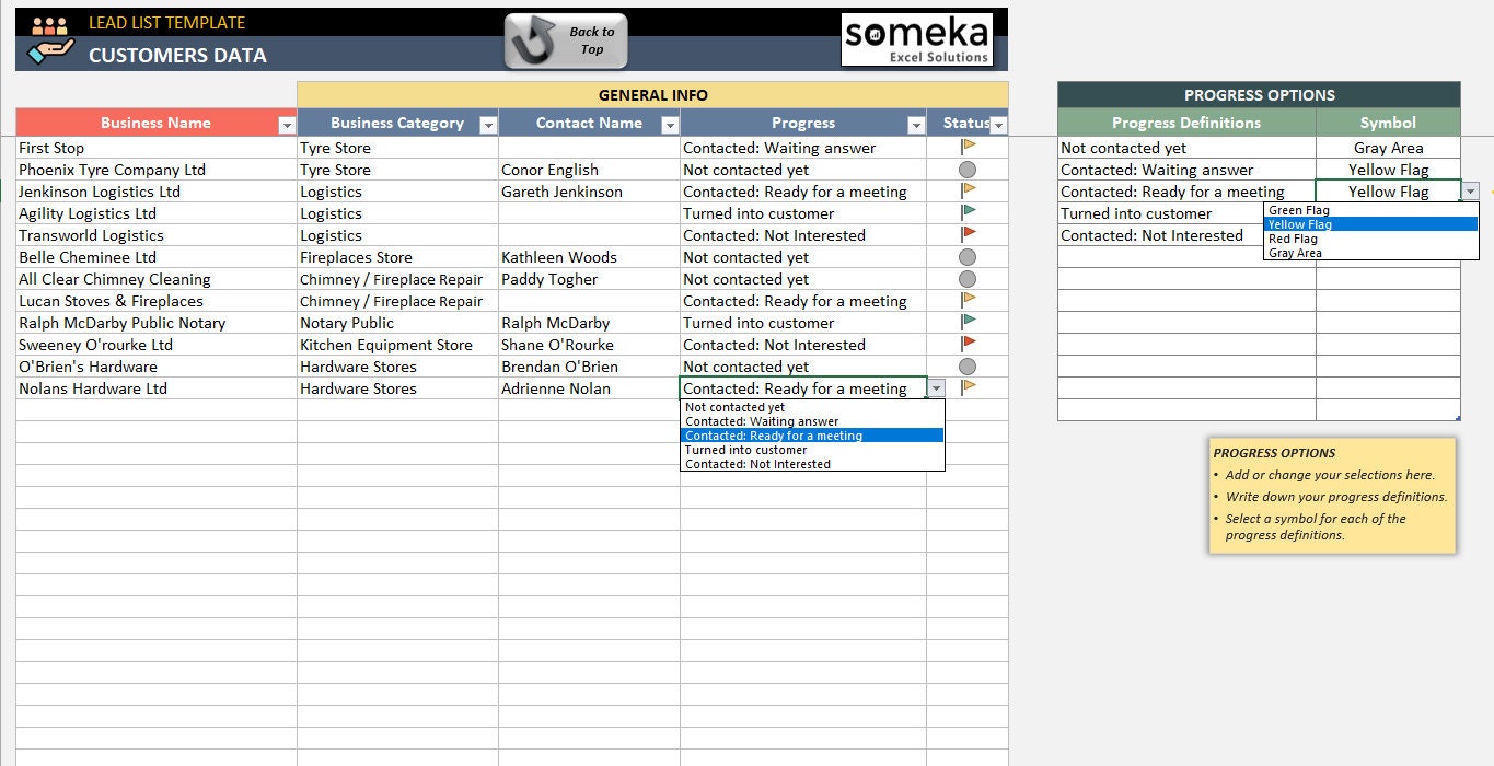 Detail Excel Lead Tracking Template Nomer 29