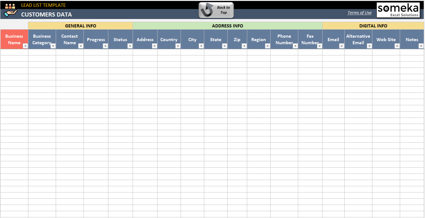 Detail Excel Lead Tracking Template Nomer 34
