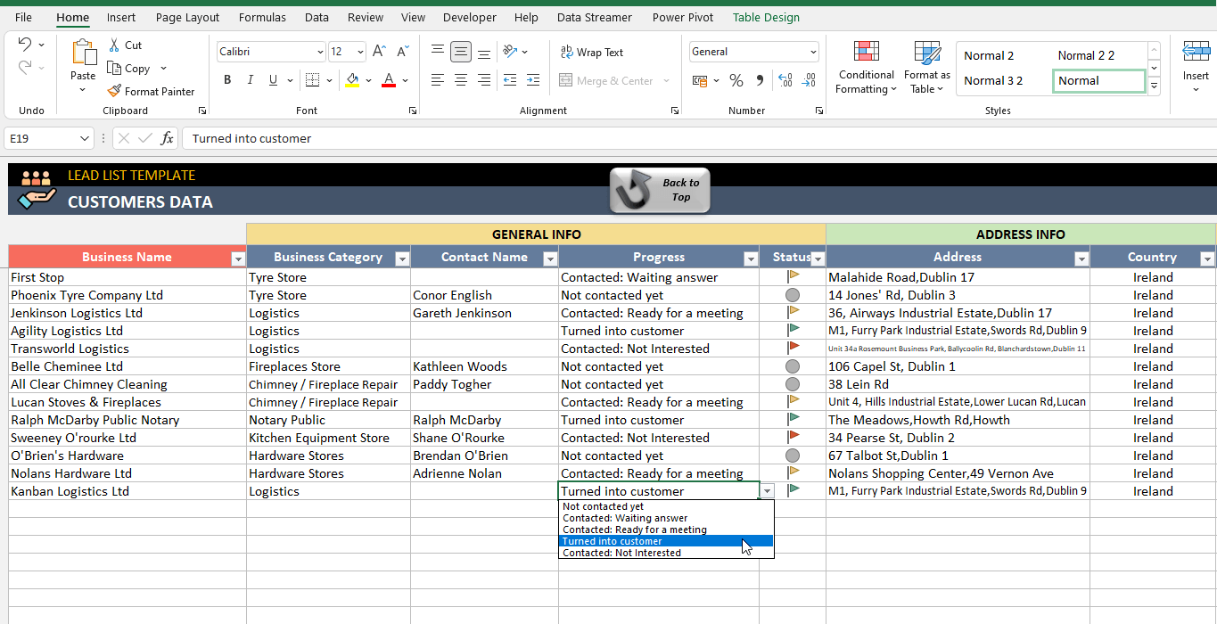 Detail Excel Lead Tracking Template Nomer 40