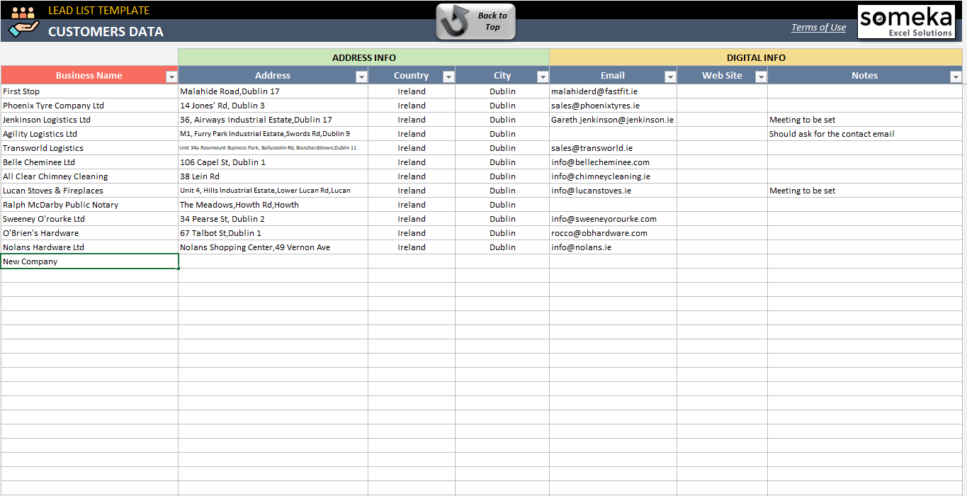 Detail Excel Lead Tracking Template Nomer 45