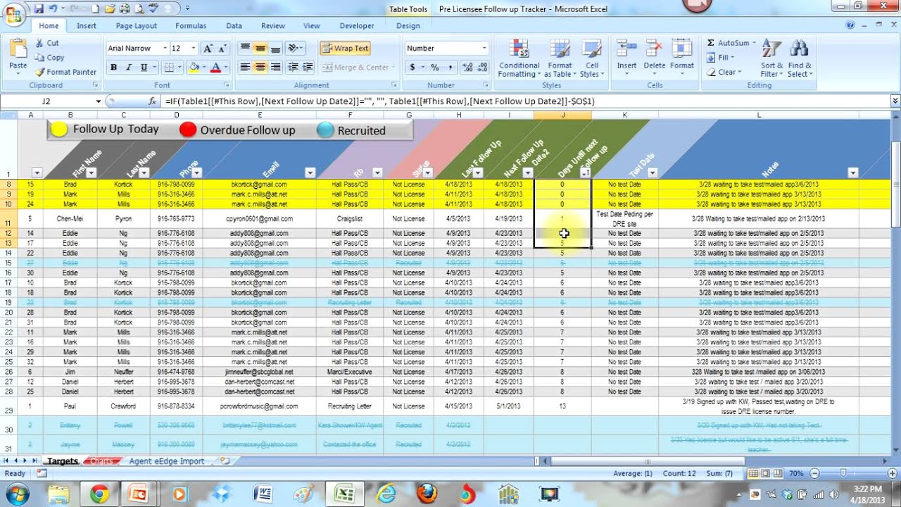 Detail Excel Lead Tracking Template Nomer 6
