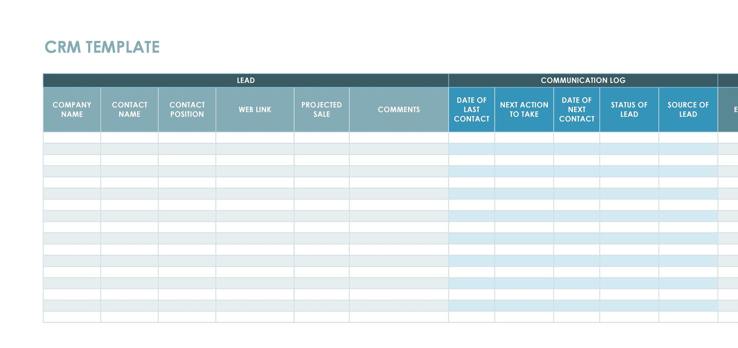 Detail Excel Lead Tracking Template Nomer 53