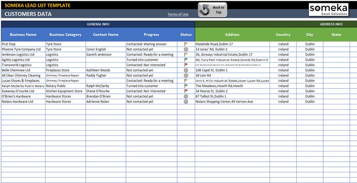 Detail Excel Lead Tracking Template Nomer 10