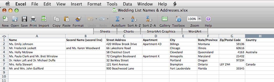 Detail Excel Mailing List Template Nomer 13