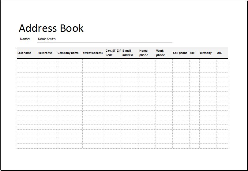 Detail Excel Mailing List Template Nomer 16