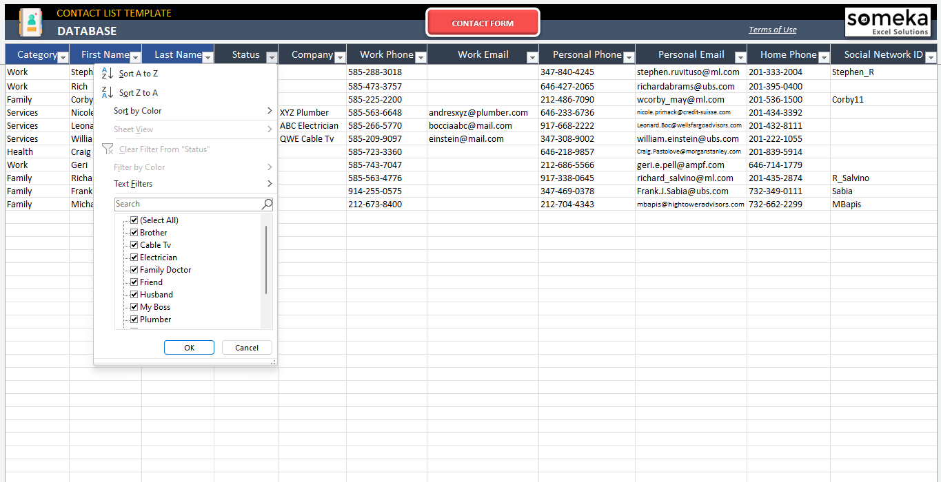 Detail Excel Mailing List Template Nomer 27