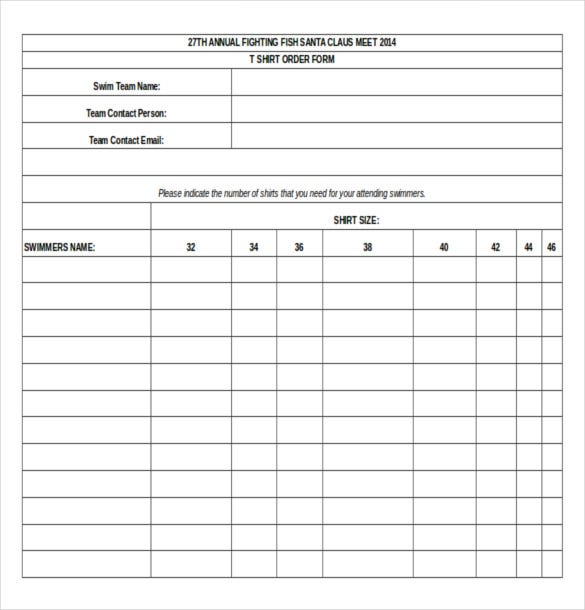 Detail Excel Order Form Template Nomer 22