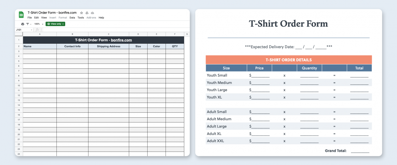 Detail Excel Order Form Template Nomer 30