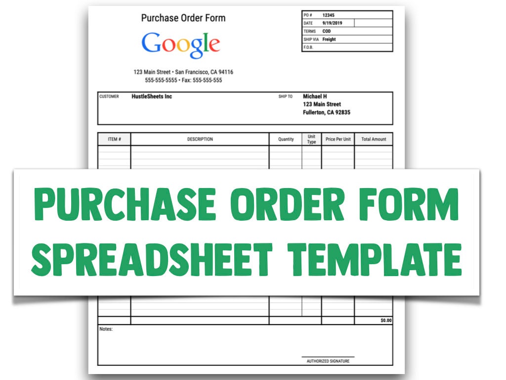 Detail Excel Order Form Template Nomer 47