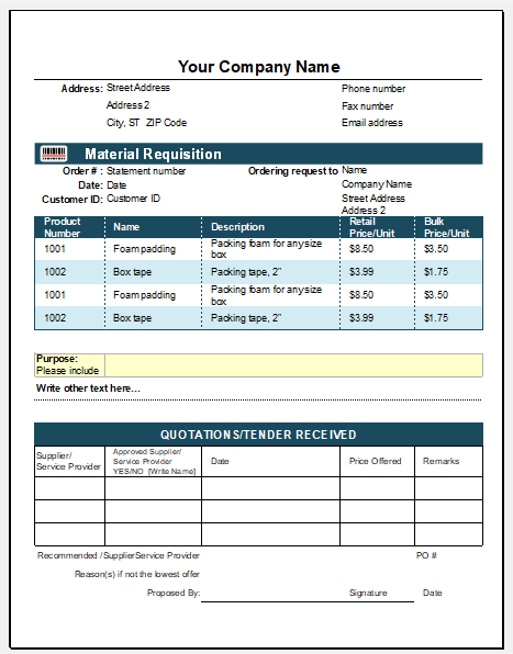 Detail Excel Order Form Template Nomer 49