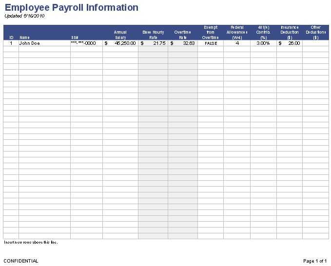 Excel Payroll Template 2019 - KibrisPDR