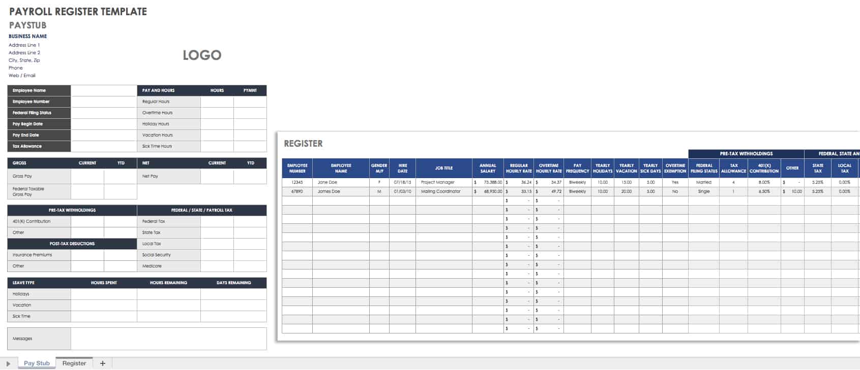 Detail Excel Payroll Template 2019 Nomer 3