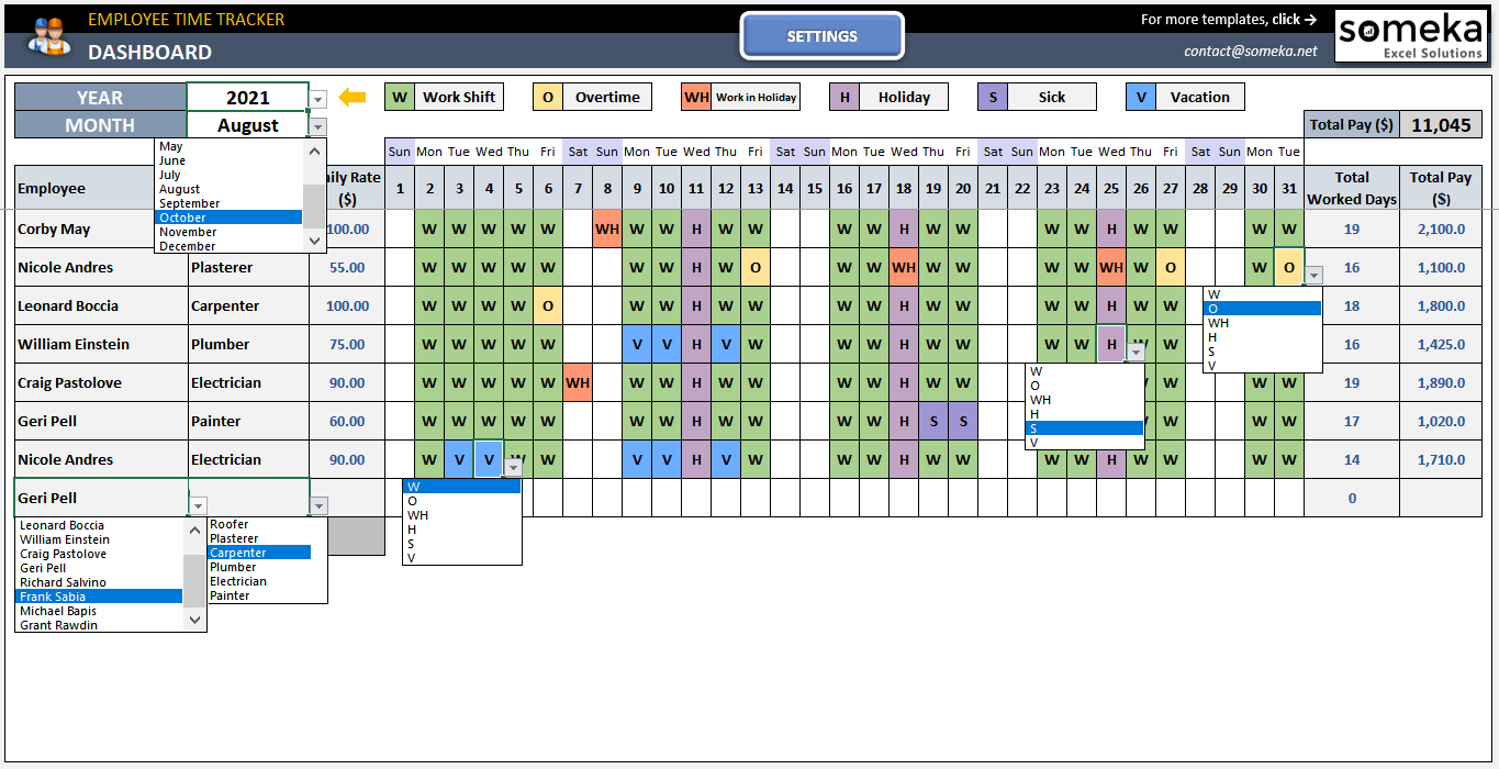 Detail Excel Payroll Template 2019 Nomer 20