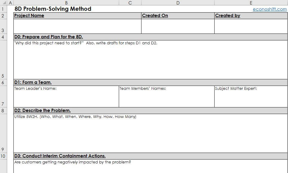 Detail Excel Pdca Template Nomer 40
